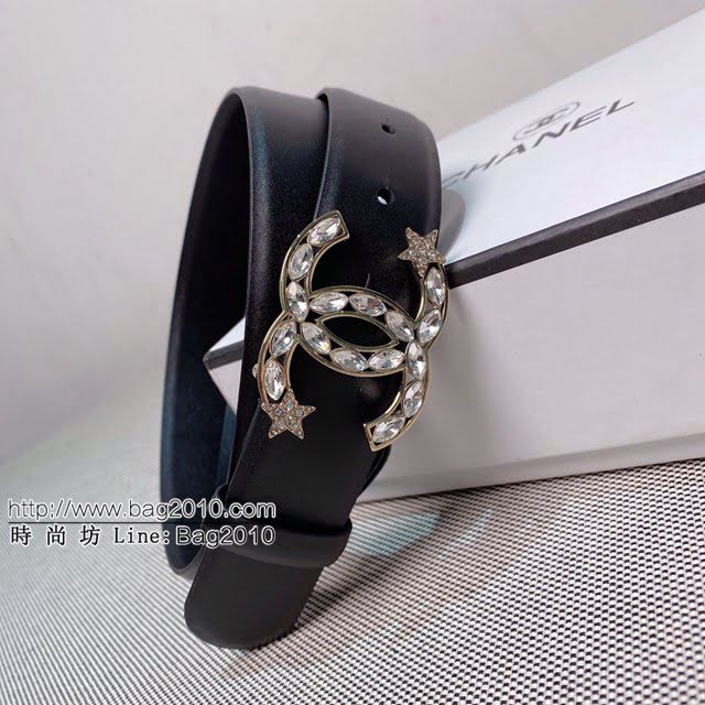 Chanel女士皮帶 香奈兒雙C時尚腰帶  jjp1899
